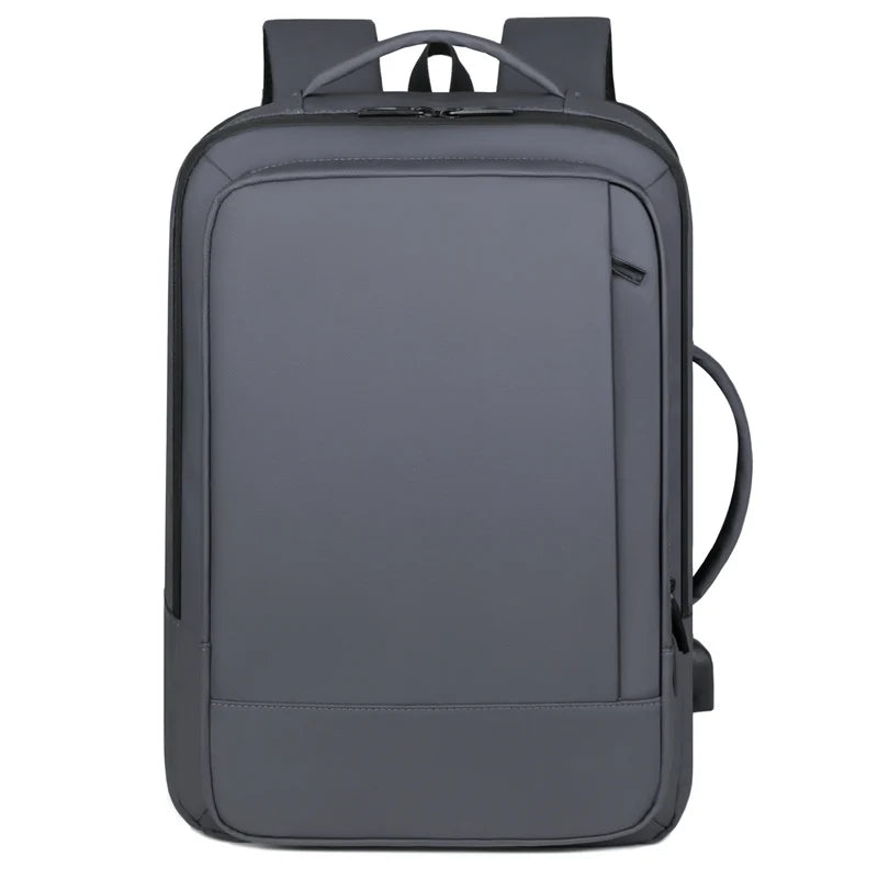 Mochila Masculina de Viagem Expansível com Grande Capacidade e Porta USB